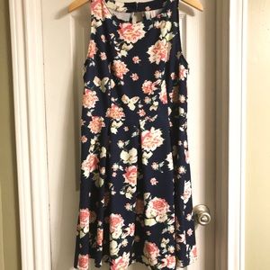 Floral fit and flare dress
